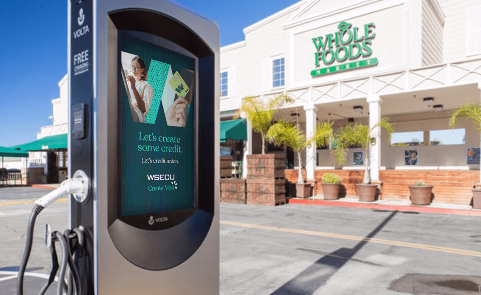 Promotional banner for WSECU's Cash Back Checking account, highlighting benefits of earning cash back with a call to action to apply today. Features a modern design with vibrant text and a clear branding statement.